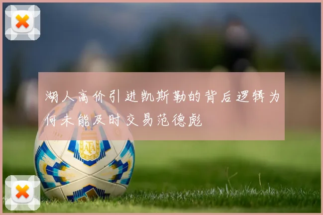 湖人高价引进凯斯勒的背后逻辑为何未能及时交易范德彪