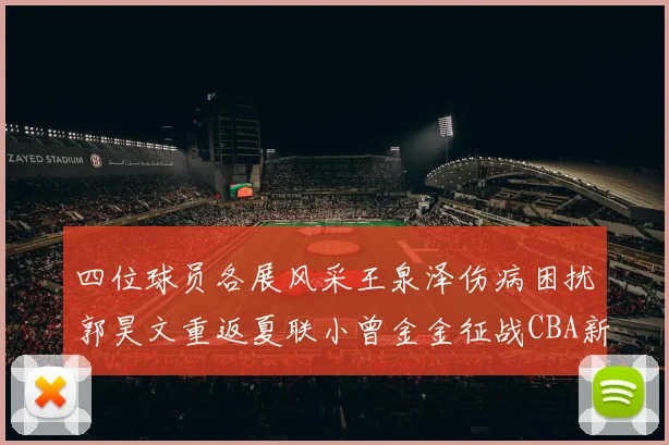 四位球员各展风采王泉泽伤病困扰郭昊文重返夏联小曾金金征战CBA新赛季